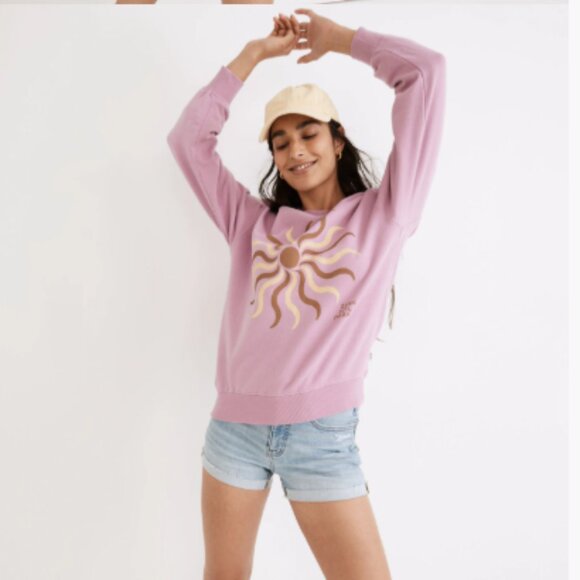 Madewell x Parks Project Zion Organic Sweatshirt Crewneck Purple Lavender - Picture 3 of 8